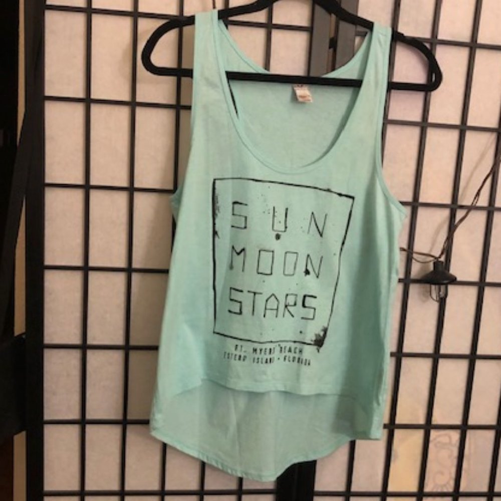 Coastal Classics Sun, Moon & Stars Lt. Green Tank